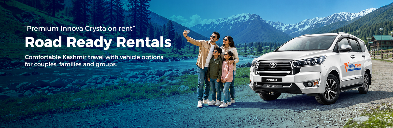Toyota Innova Crysta rental in Kashmir